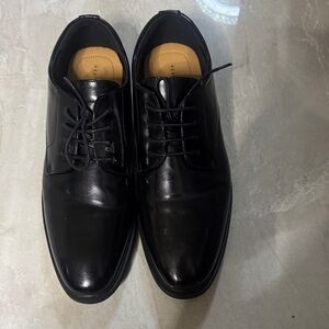 Classic Black Leather Oxfords